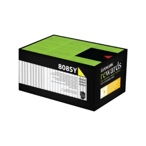 TONER LEXMARK COLOR AMARILLO 80C8SY0   *