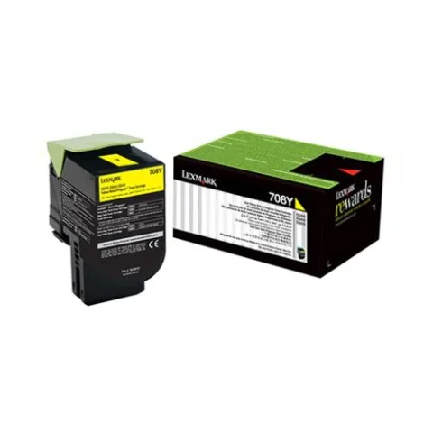 TONER LEXMARK COLOR 70C80Y0 AMARILLO