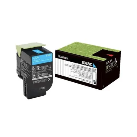TONER LEXMARK COLOR CYAN 80C8SC0   *